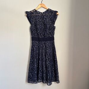RACHEL Rachel Roy Navy Lace Midi Dress